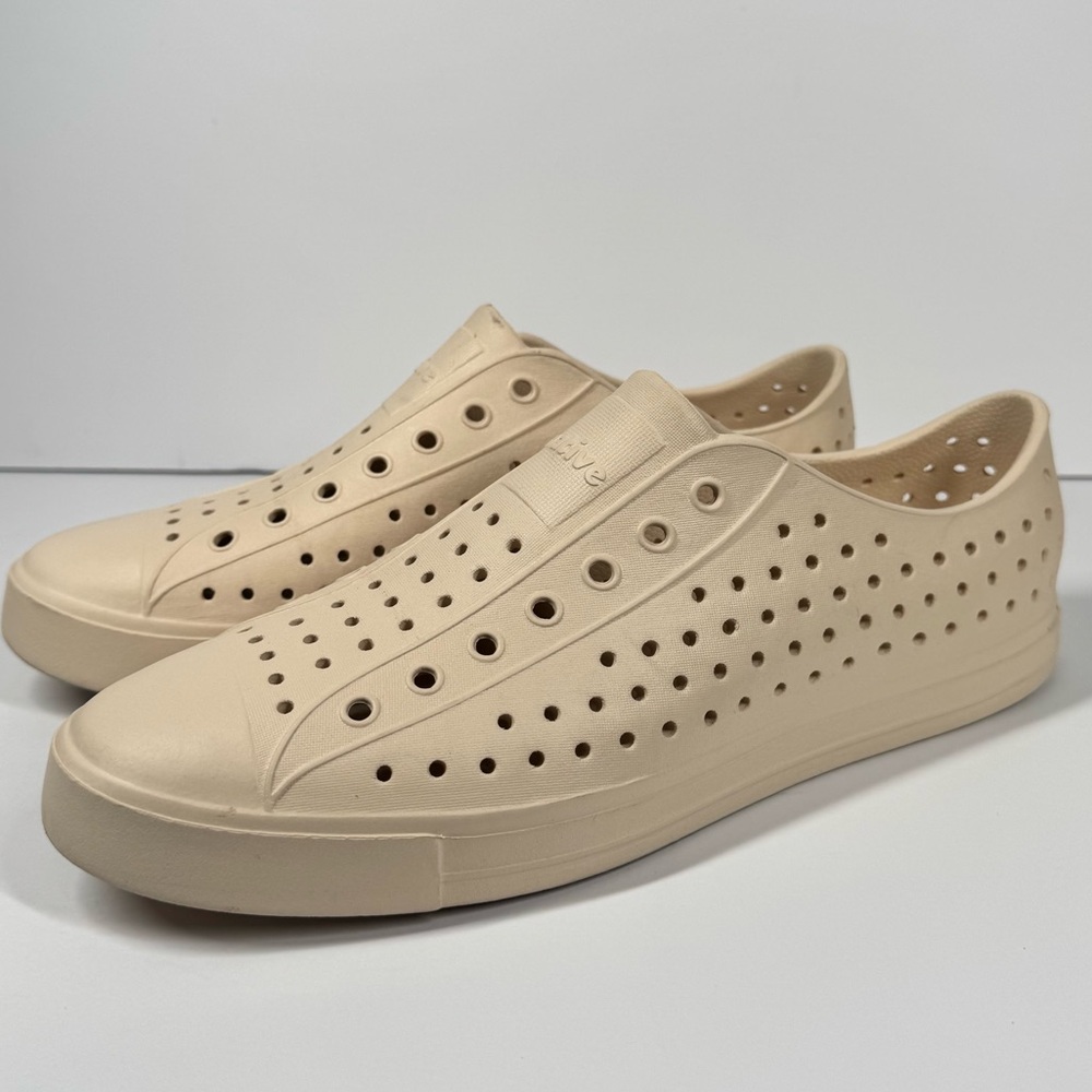 Native Jefferson Slip On Rubber Shoes Sneakers Bone Beige Off White Tan Mens M10